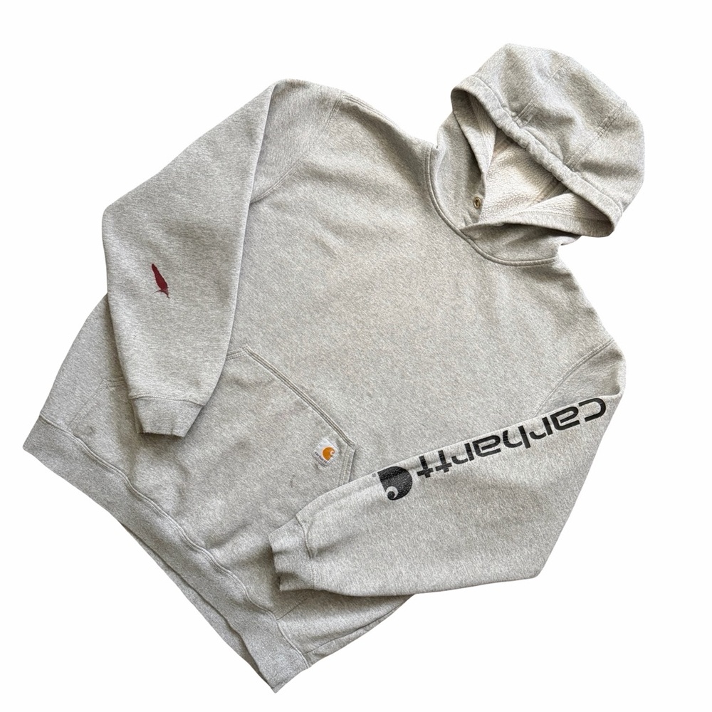Carhartt Hoodie – Black Sleeve Spell Out